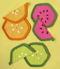 Crocheted Fruity Trivets and Pot Holders