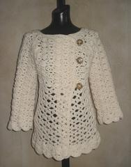 #76 Vintage Top-Down Crochet Cardigan