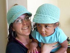 Adult or Toddler Textured Cap with Brim and Pull-Tab Band