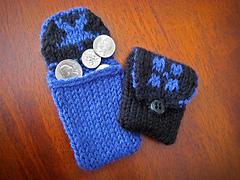 Double Knit Sampler Coin Purse