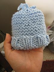 Bev's Preemie Knit Booties and Matching Hat