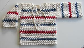 Crochet Pippi Longstocking sweater for baby