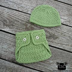 Beanie and Diaper Cover Set