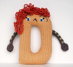 Letter D - Alphabet Plush Toy Knitting Pattern - Dolly
