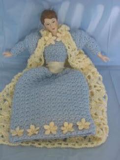 Blue bed doll