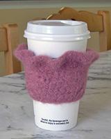 Felted Coffee Cup Cozy