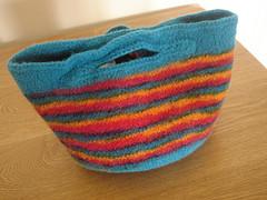 Knitted Then Felted Bag