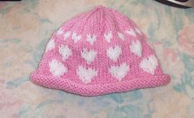 Free SmoothFox's I Love You Hearts Knit Hat