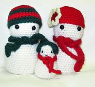 Christmas Snowman Family Amigurumi Free Pattern