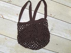 Crochet Spiral Motif String Bag
