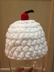 Cupcake/Ice Cream Hat with cherry on top