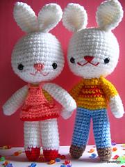 amigurumi patterns bunny rabbit Charlie and Angel