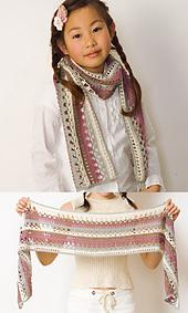29-31 Horizontal stripe shawl