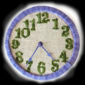 "Time To Knit!" Knitted Wall Clock