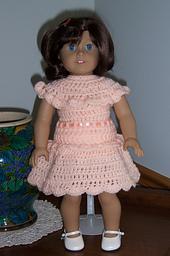 Ruffled Sleeveless Crocheted Sweater & Skirt for 18-inch Dolls