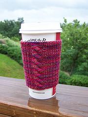 Cabled Coffee Cuff