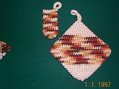 Crochet pot handle cover