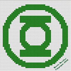 Crochet Green Lantern Afghan Tapestry Chart Graph Tunisian