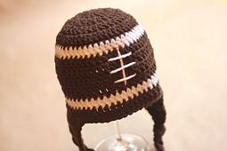 Crochet Football Earflap Hat