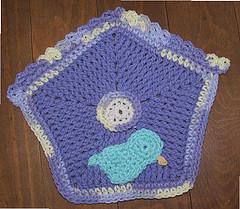 Birdhouse Crochet Dishcloth
